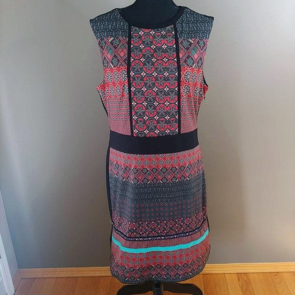 Desigual Dresses & Skirts - [SOLD] Desigual Birmania Woven Sleeveless Geometric Design Shift Dress